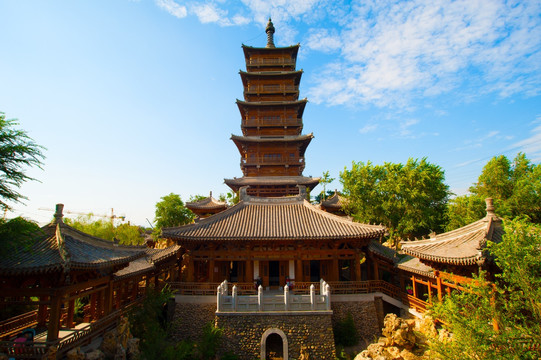 中国隋唐风格古典园林建筑