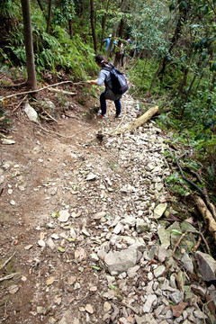 雁荡山探险驴友