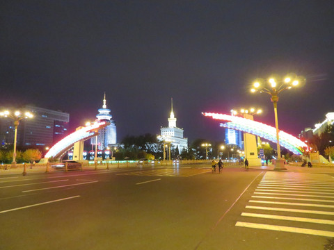 北京夜景 复兴门夜景