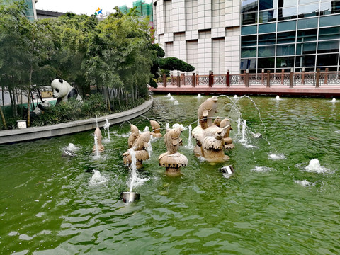 鲤鱼跳龙门 雕塑