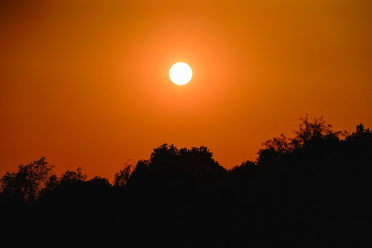4000万像素 红太阳 日落