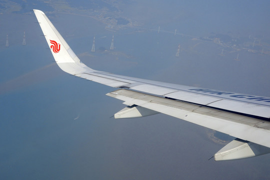 航拍韩国仁川 大海海岸 岛屿