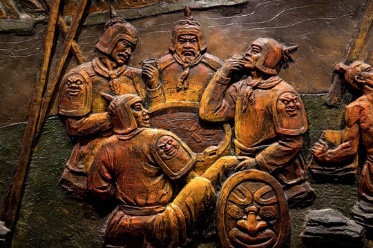 重庆火锅文化浮雕墙