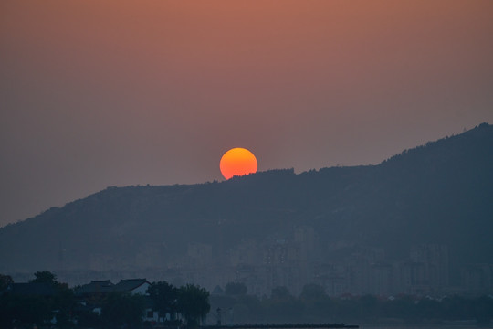 4000万像素 红太阳 日落