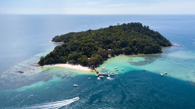 马来西亚沙巴州海岛风景