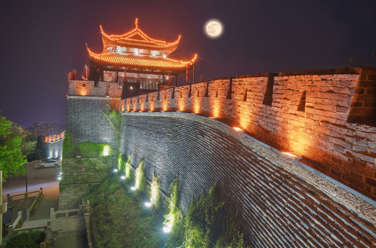 中国苏州古城墙风光