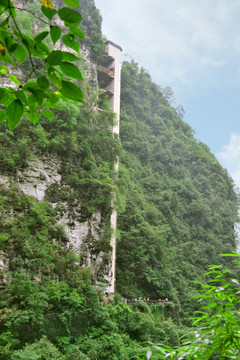 龙水峡地缝 观光电梯 天梯