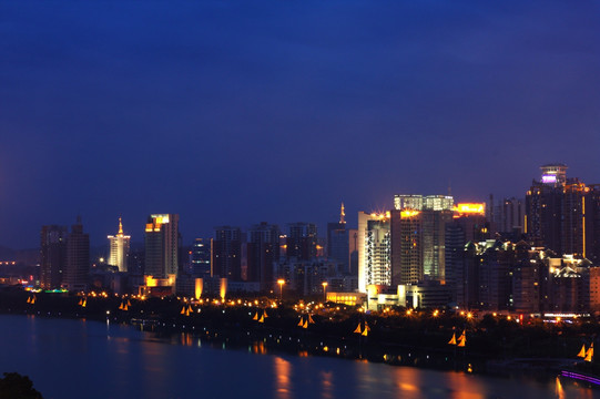 南宁城市风光夜景