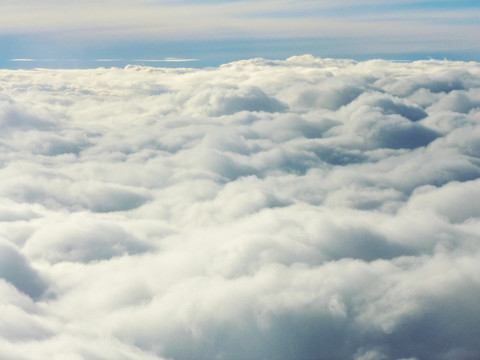 飞机高空航拍天空大气云彩