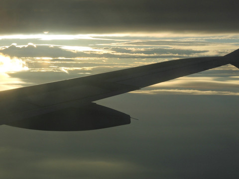 飞机高空航拍天空大气云彩