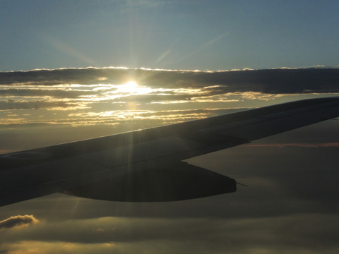 飞机高空航拍天空大气云彩
