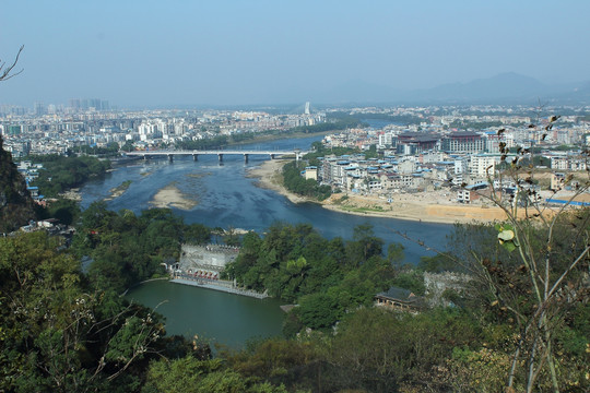 叠彩区 江水  桥