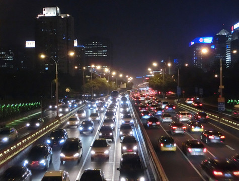 北京金融街城市夜景