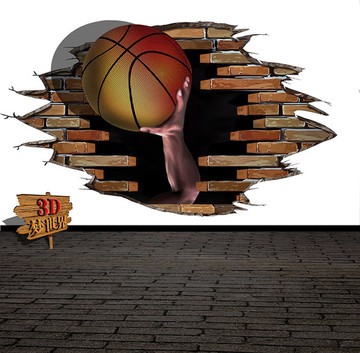 立体壁画篮球