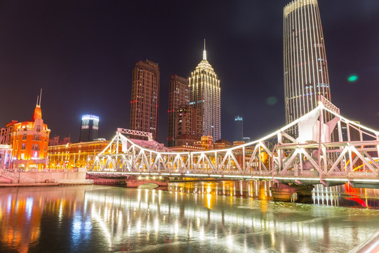 天津海河夜景