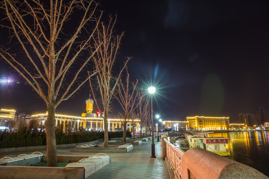 天津海河夜景