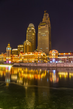 天津海河夜景