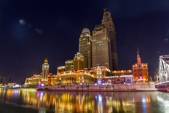 天津海河夜景