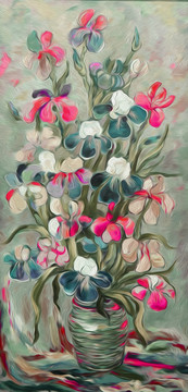 抽象花卉装饰画