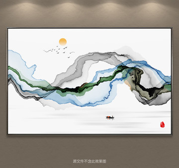 抽象意境水墨画