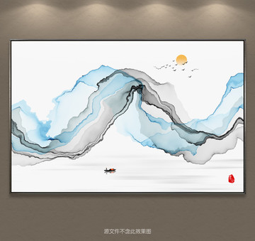 新中式抽象意境水墨画