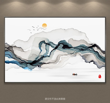水墨画 新中式抽象意境水墨画