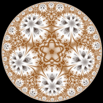 圆形花纹花卉图案