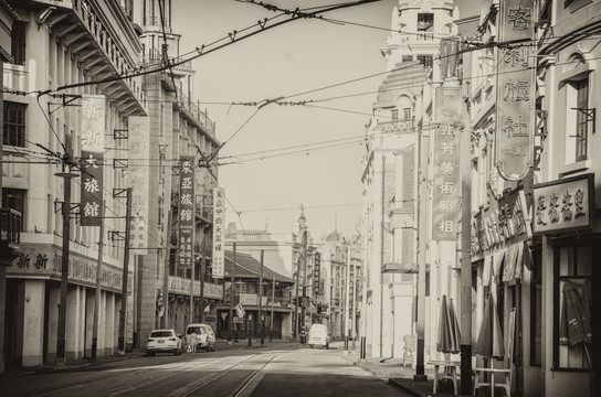 老上海 民国老建筑 黑白旧照片