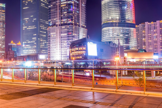 上海陆家嘴金融区夜景