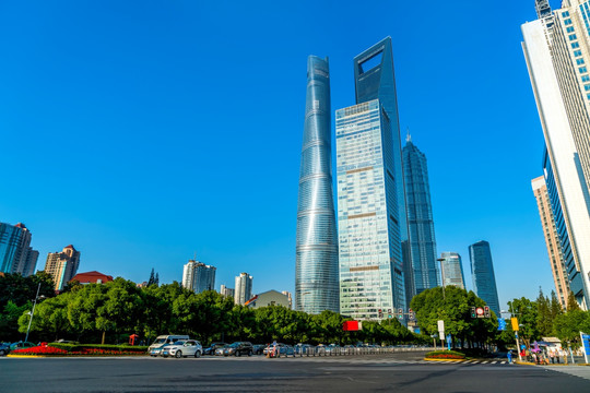 上海陆家嘴金融区摩天大楼