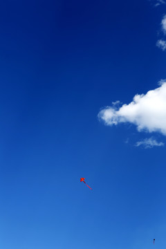 蓝天白云和风筝