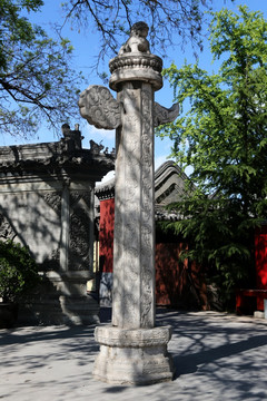 北京白云观华表石柱