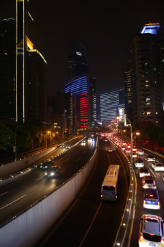 上海海徐汇区城市夜景