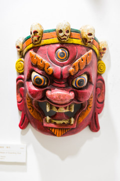 护法神木面具 尼泊尔