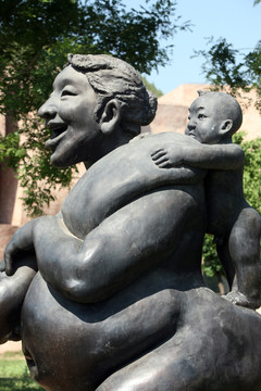 母子 雕塑
