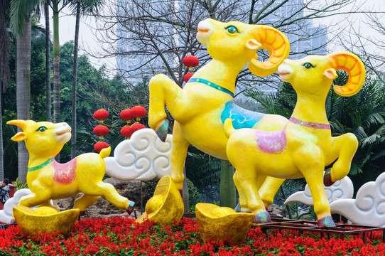 广州流花湖公园景观