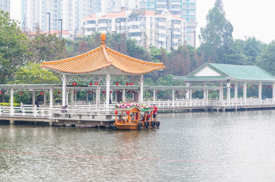 广州荔湾湖公园景观