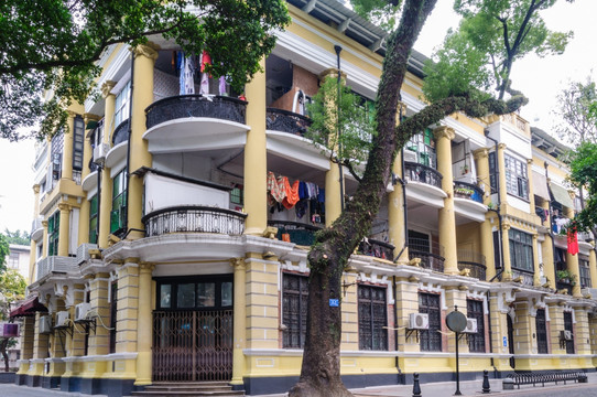 广州沙面岛欧式建筑景观