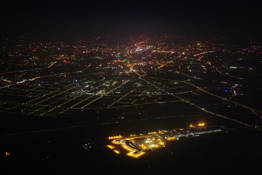 沈阳机场 沈阳城市 夜景