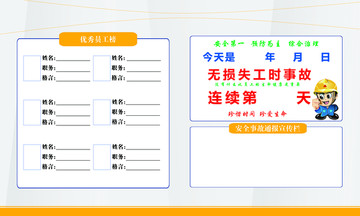 安全事故通报栏