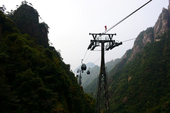 三清山风光摄影 雾中的三清山