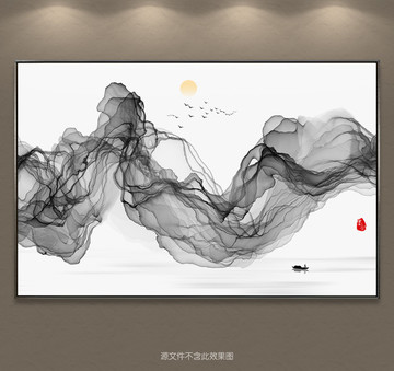 水墨山水画 水墨抽象画