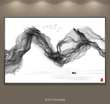 抽象意境水墨山水