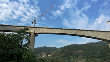 建设中的高速铁路桥