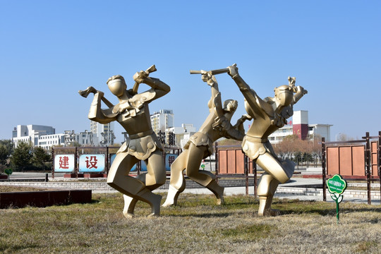 蒙古舞蹈雕塑