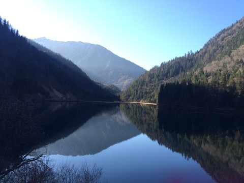 九寨沟山水倒影