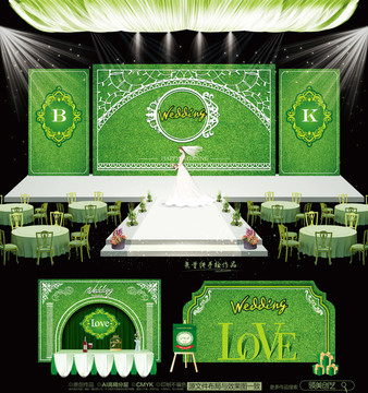 森系主题婚礼 绿色主题婚礼