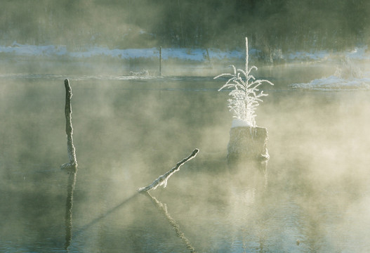 魔界雾凇吉林雾凇长白山雾凇东北