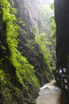 峡谷溪流 山谷河流 自然风光