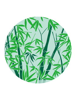 竹子圆形图案